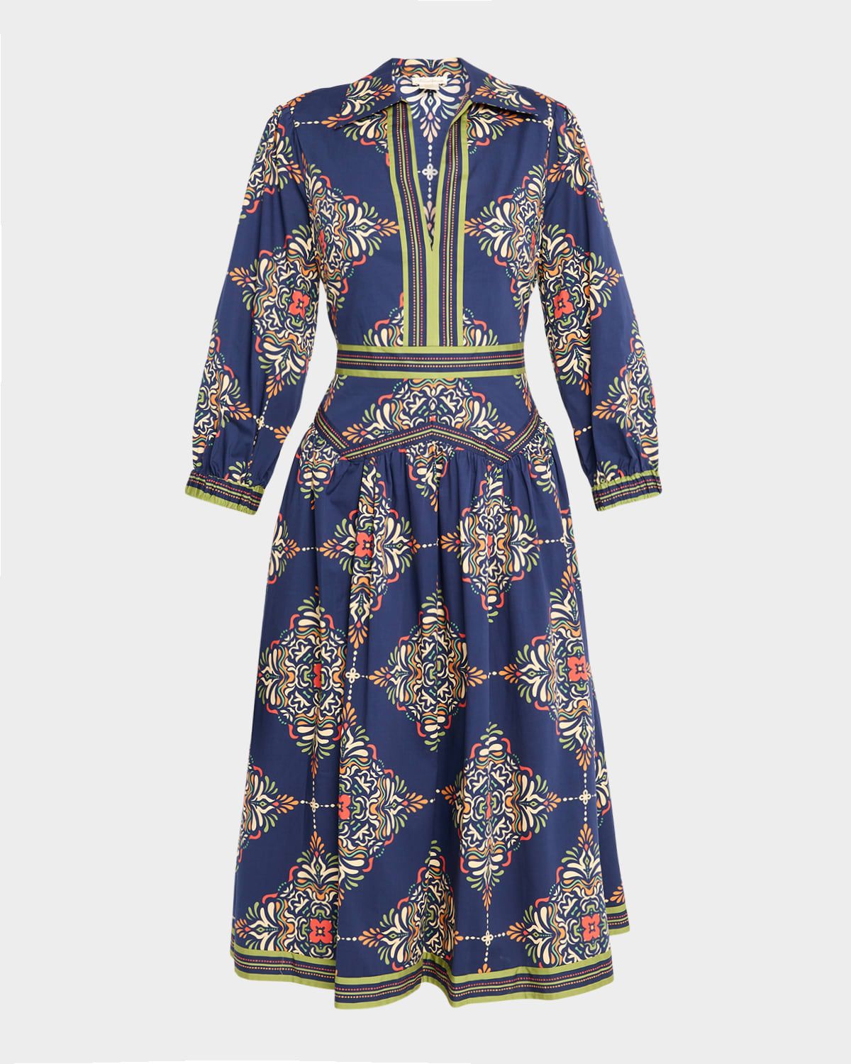 Lola Medallion-Print Midi Shirtdress
