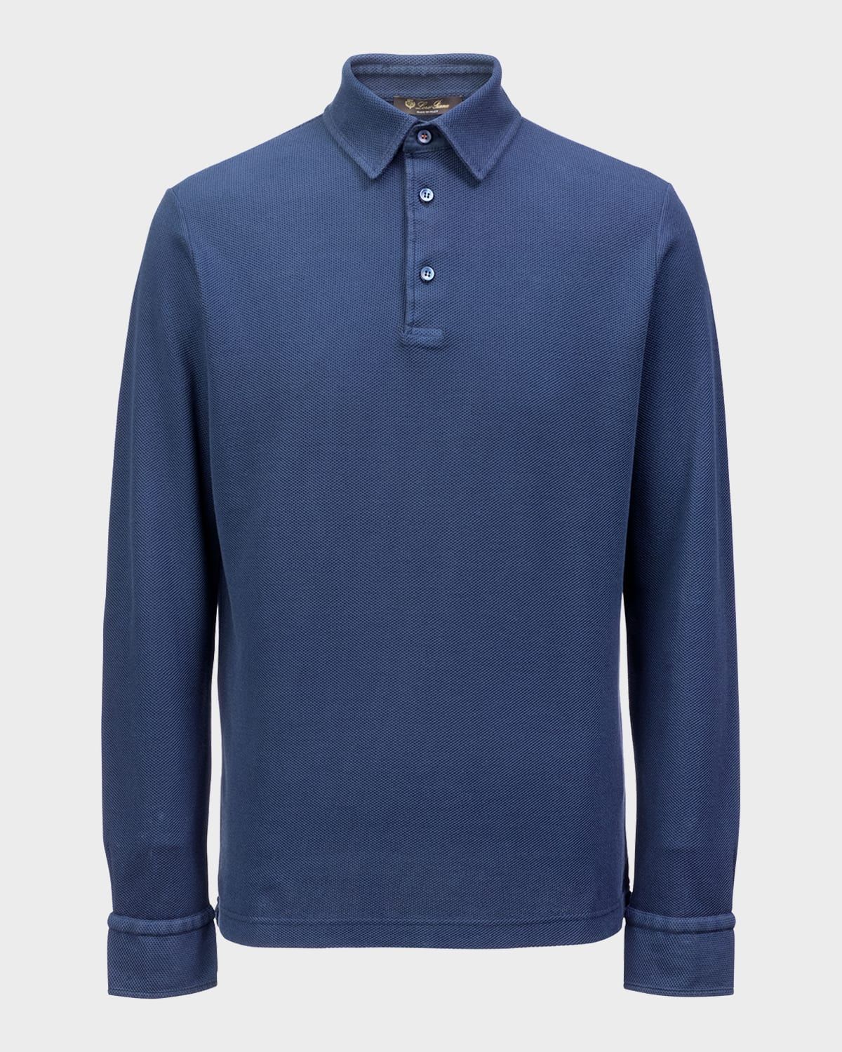 Men & apos;s Long-Sleeve Pique Polo Shirt