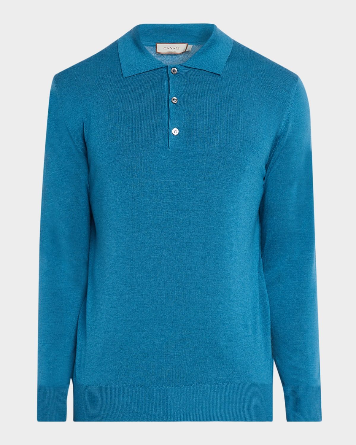 Men & apos;s Merino Wool Knit Polo Sweater