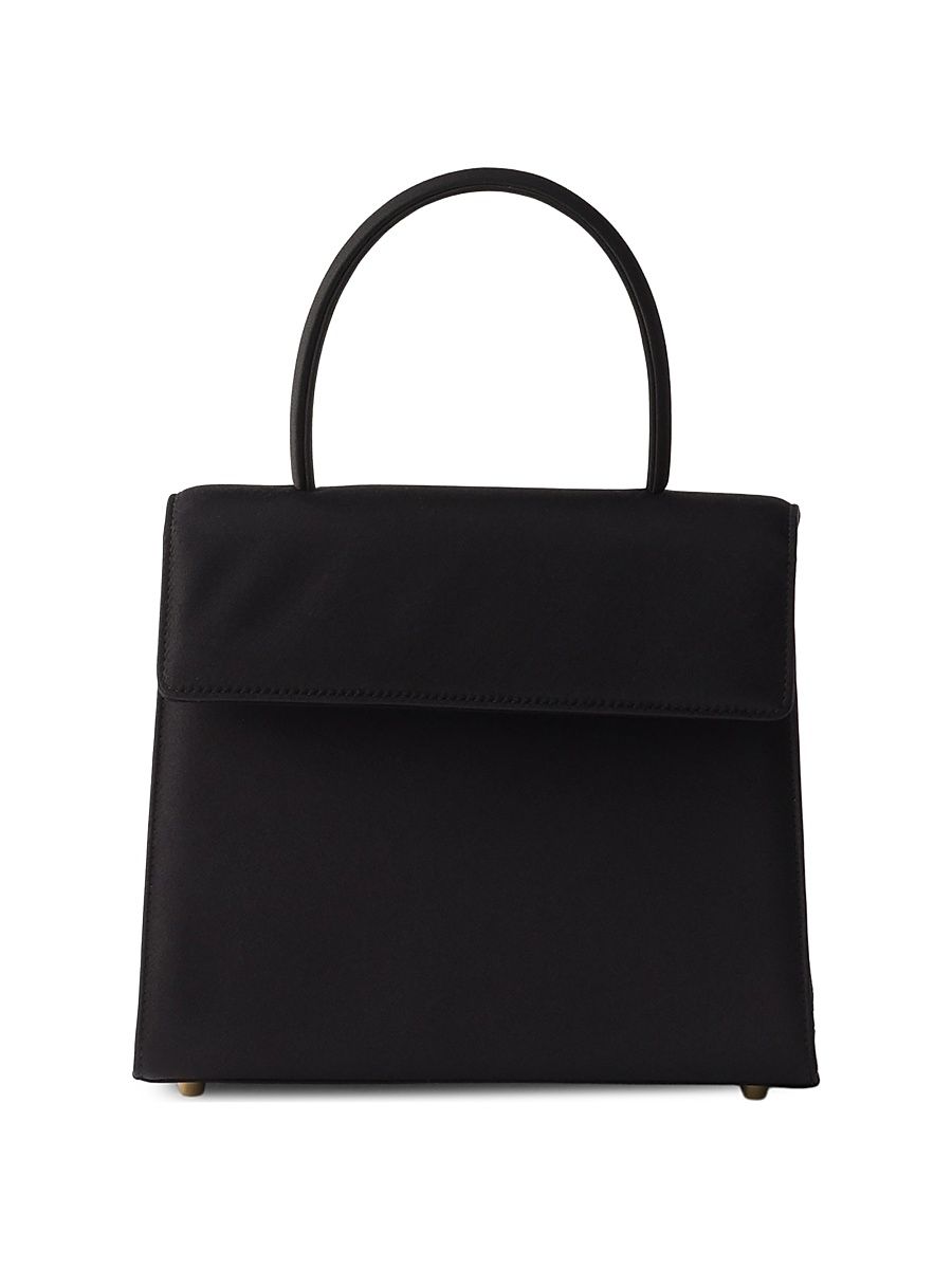 Women's Minuit Satin Top Handle Bag - Black