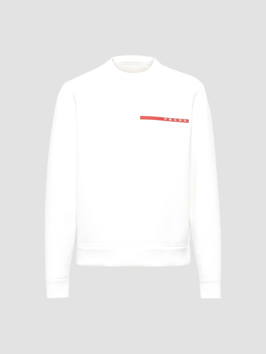 Prada Men's Technical Fabric Sweatshirt - White - Size XXXL