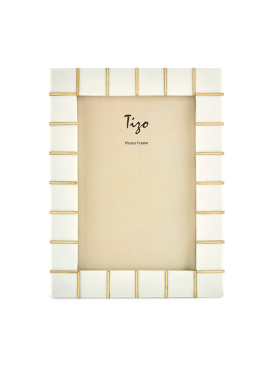 Tizo Resin Bone Frame - Natural White Gold - Size 5'' x 7''