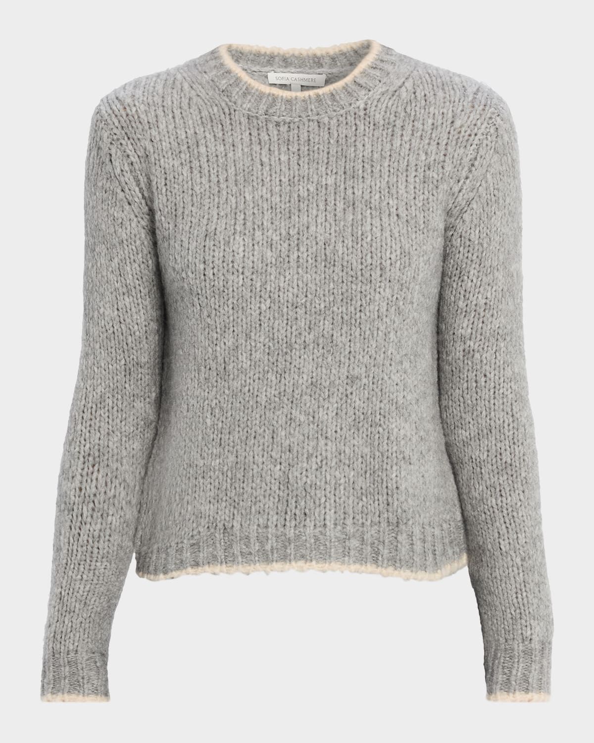 Crewneck Boucle Knit Sweater