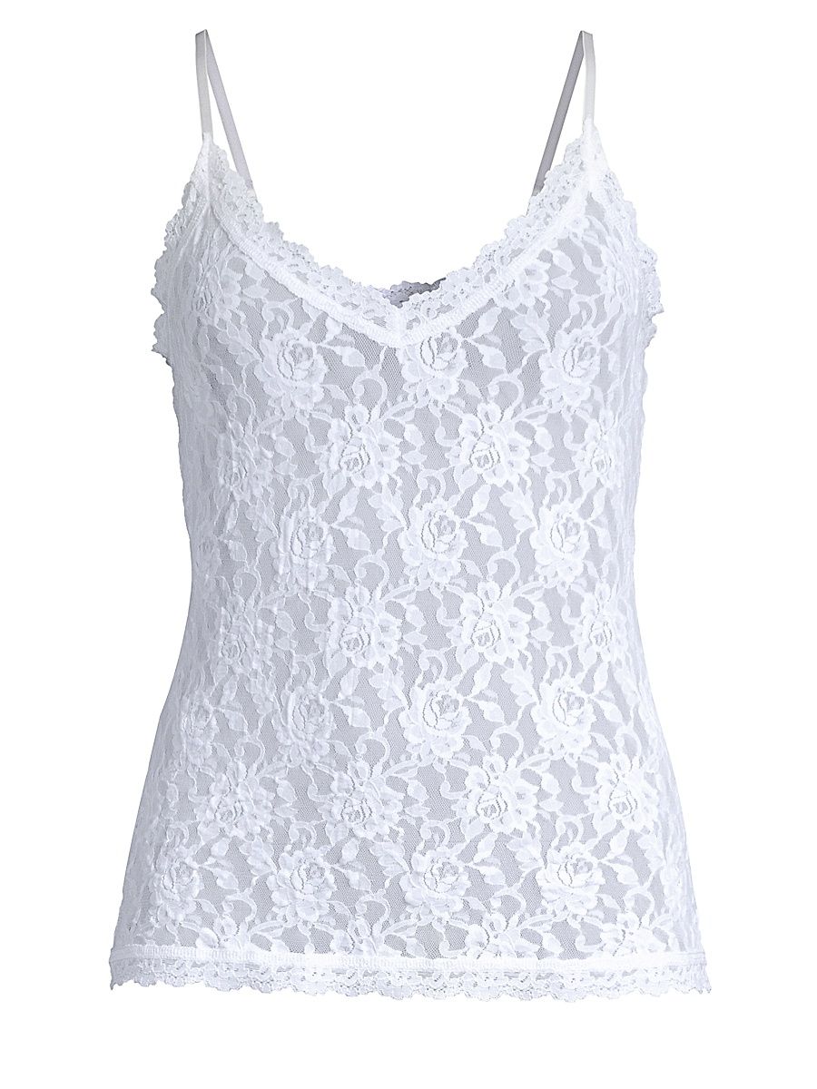 Women's Lace V-Front Cami - White - Size XS