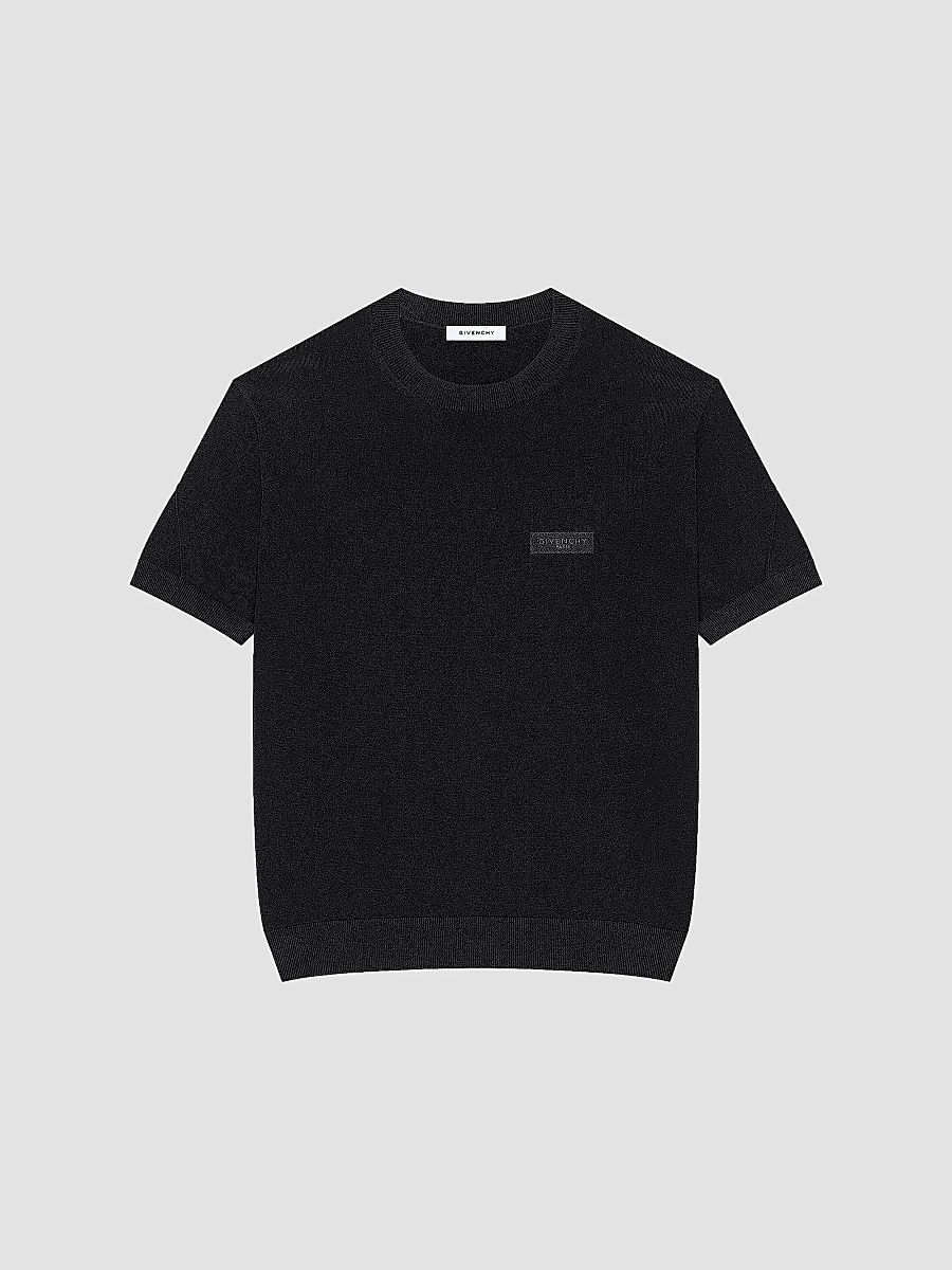 Givenchy Men's Couture Seam T-Shirt in Knit with Gros Grain Detail - Black - Size XXL