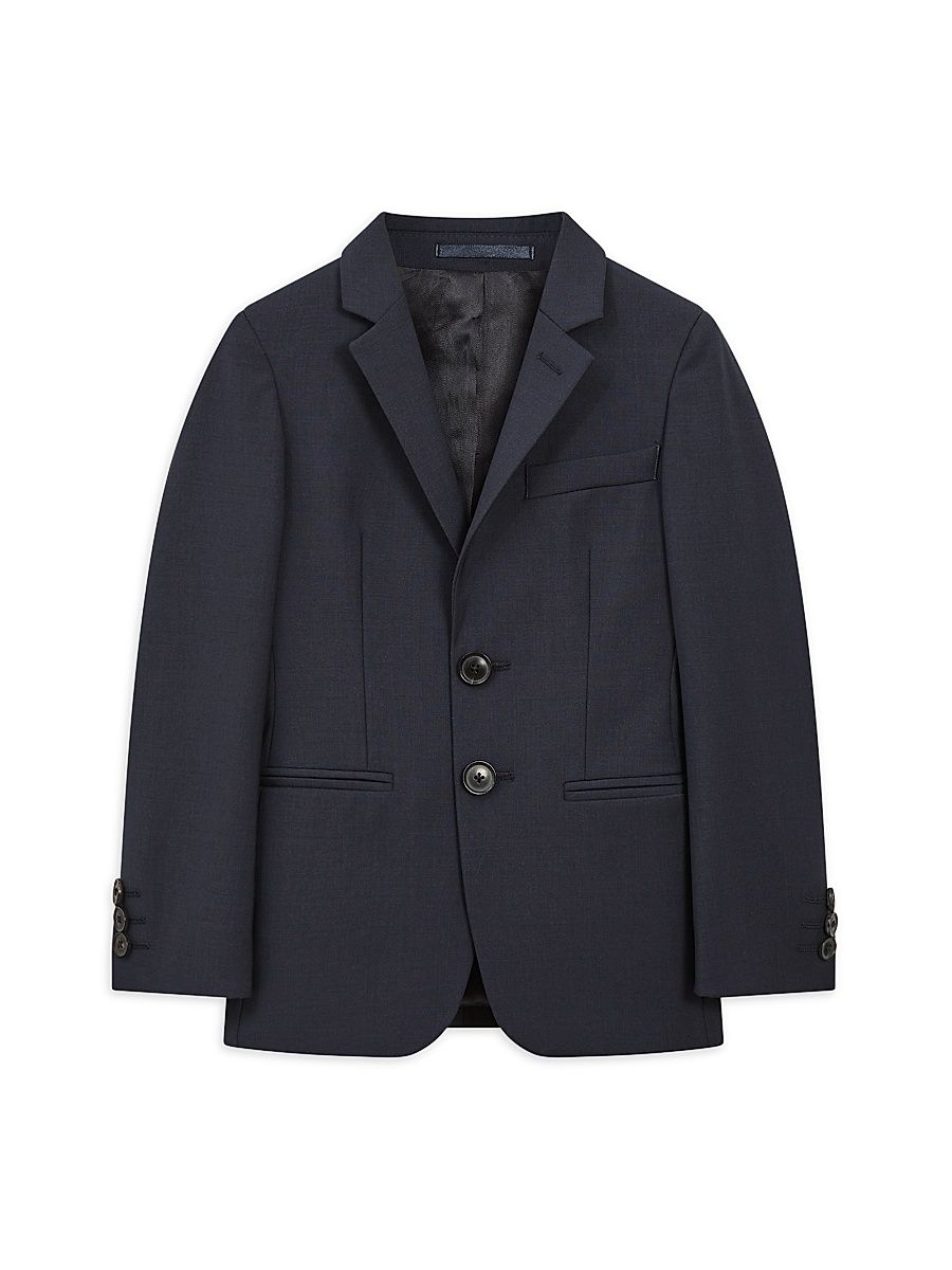 Little Boy's & Boy's Wool Single-Breasted Blazer - Navy - Size 5