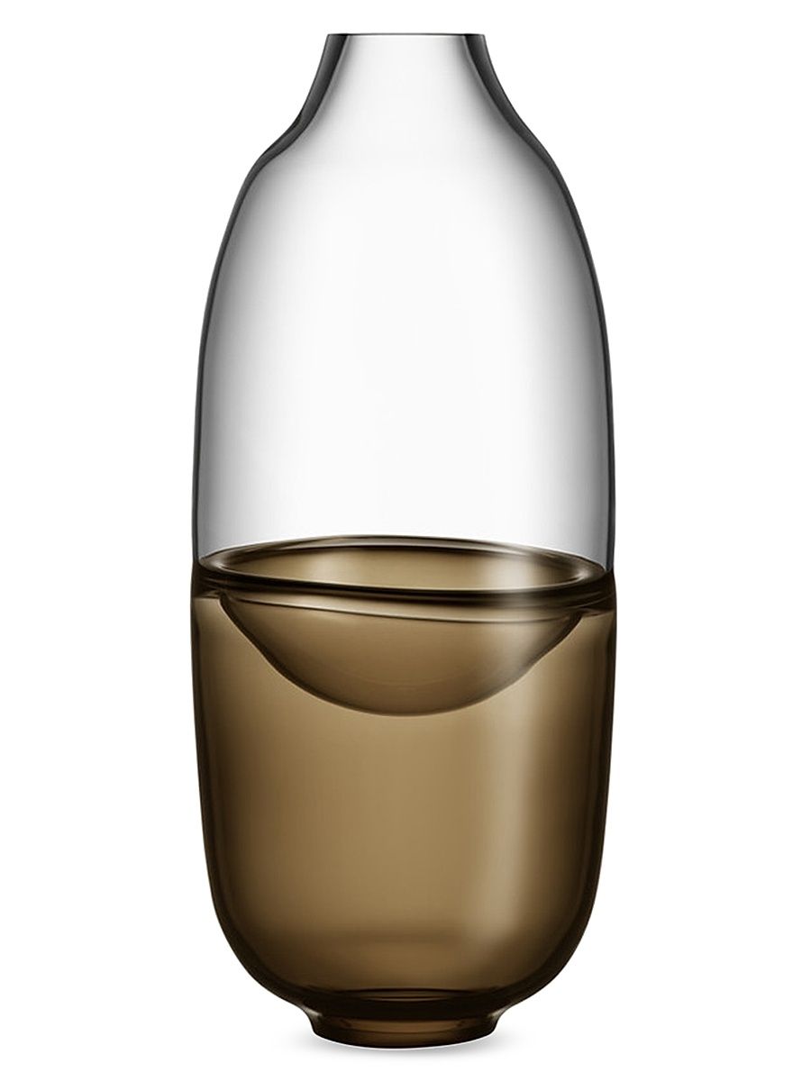 Septum Glass Vase - Brown