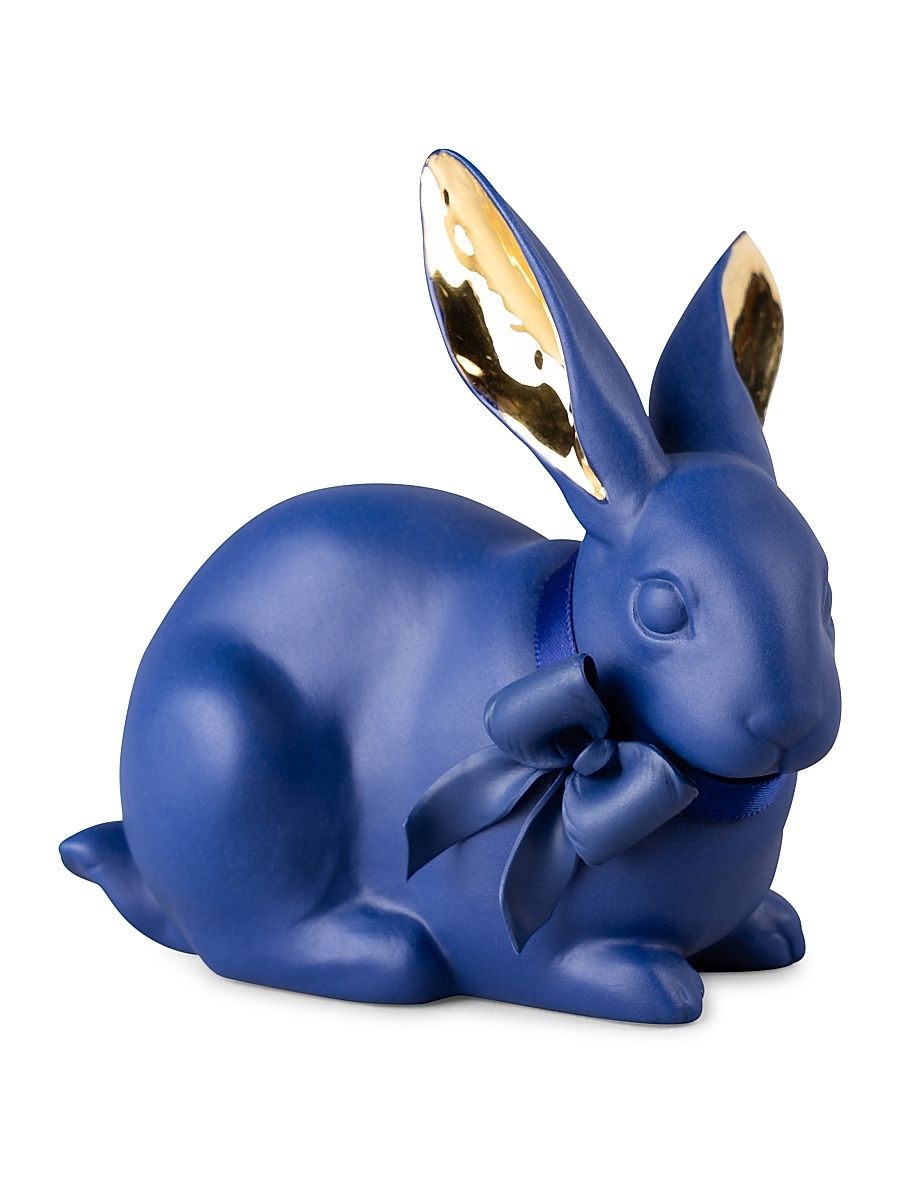 BoldBlue Attentive Bunny Figurine - Blue