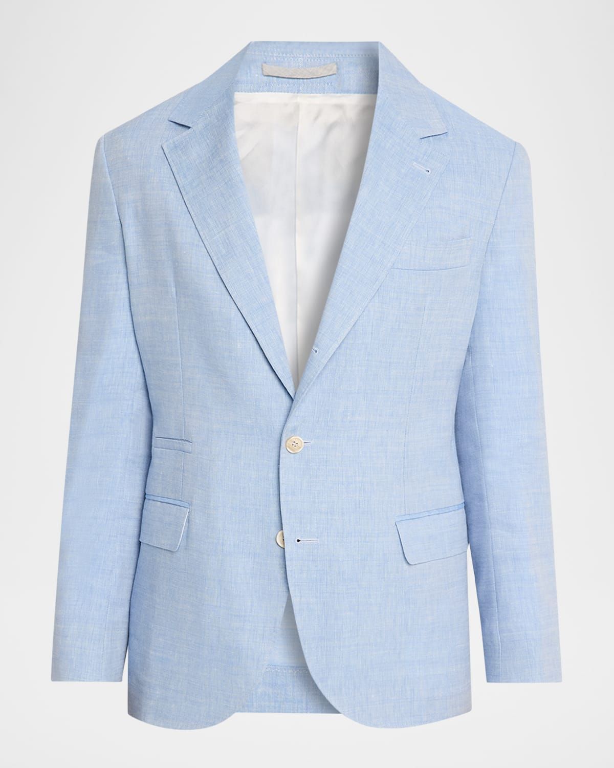 Men & apos;s Linen and Virgin Wool Two-Button Blazer