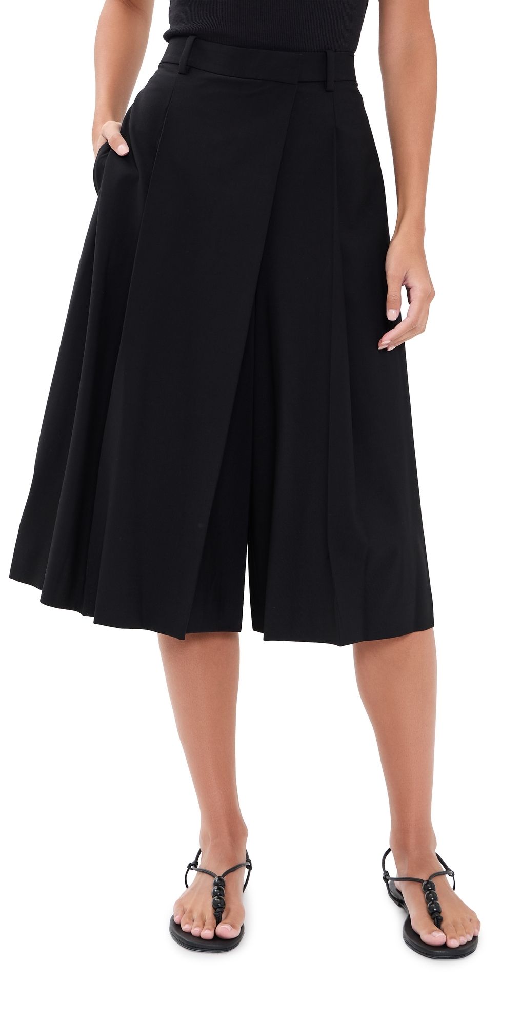 Theory Front Wrap Pants Black 0