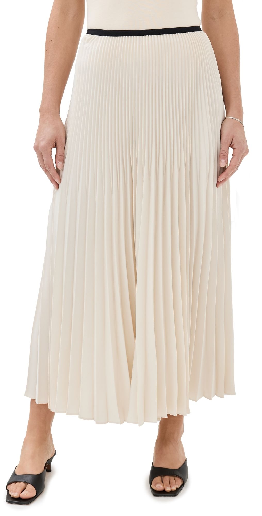 Jenni Kayne Pleated Skirt Ivory L
