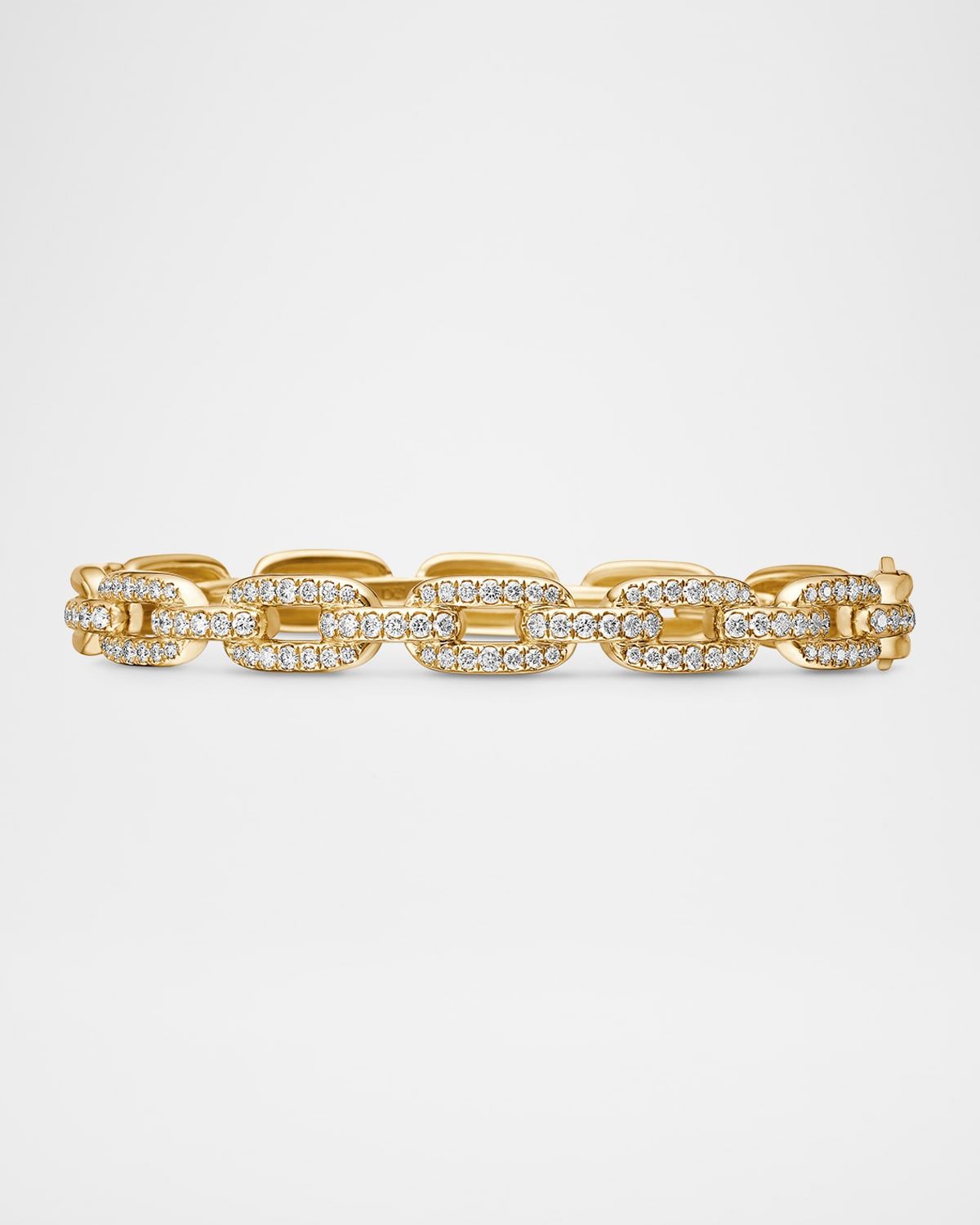 Stax Link Bracelet with Diamonds in 18K Yellow Gold