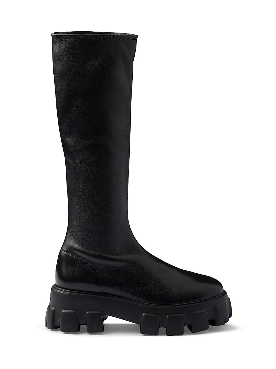 Women's Monolith Stretch Nappa Boots - Black - Size 11