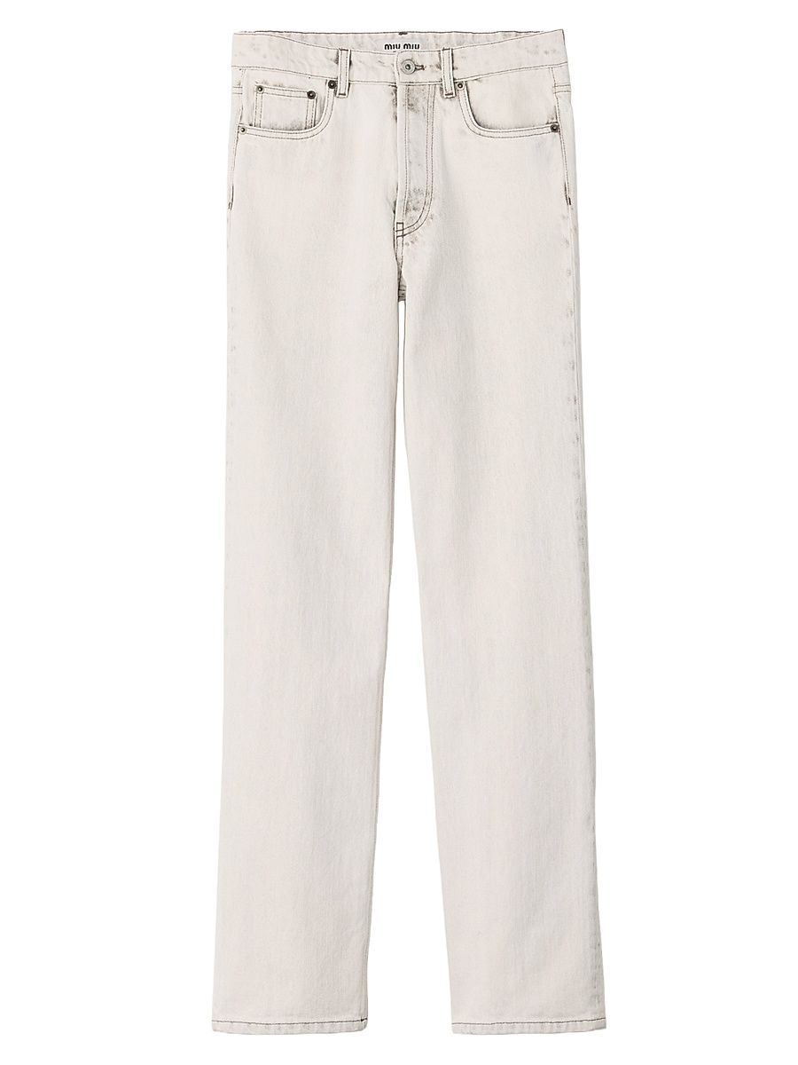 Women's Five-Pocket Denim Jeans - White - Size 26