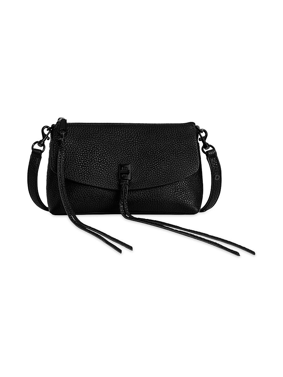 Women's Darren Leather Top-Zip Satchel Bag - Black