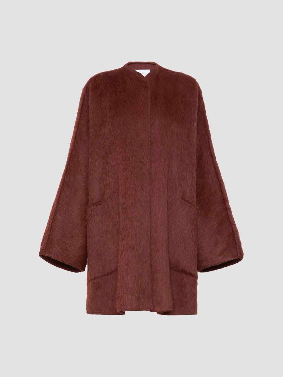 Max Mara Women's Short Alpaca and Wool Coat - Rust - Size Medium