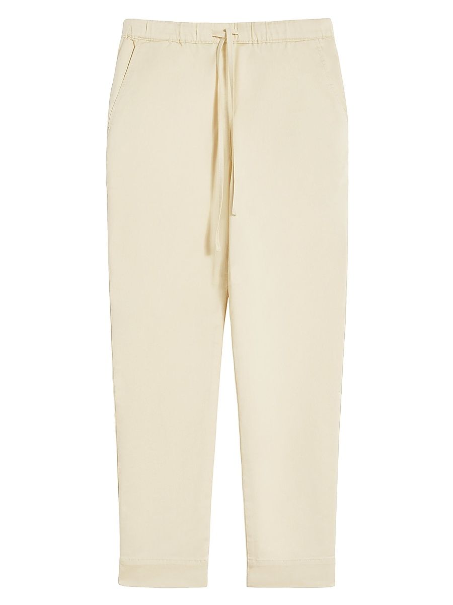 Women's Stretch Cotton Drill Joggers - Ivory - Size 16