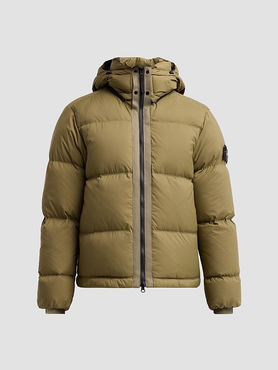 Stone Island Men's Capospalla Nylon Down Jacket - Military Green - Size XXL