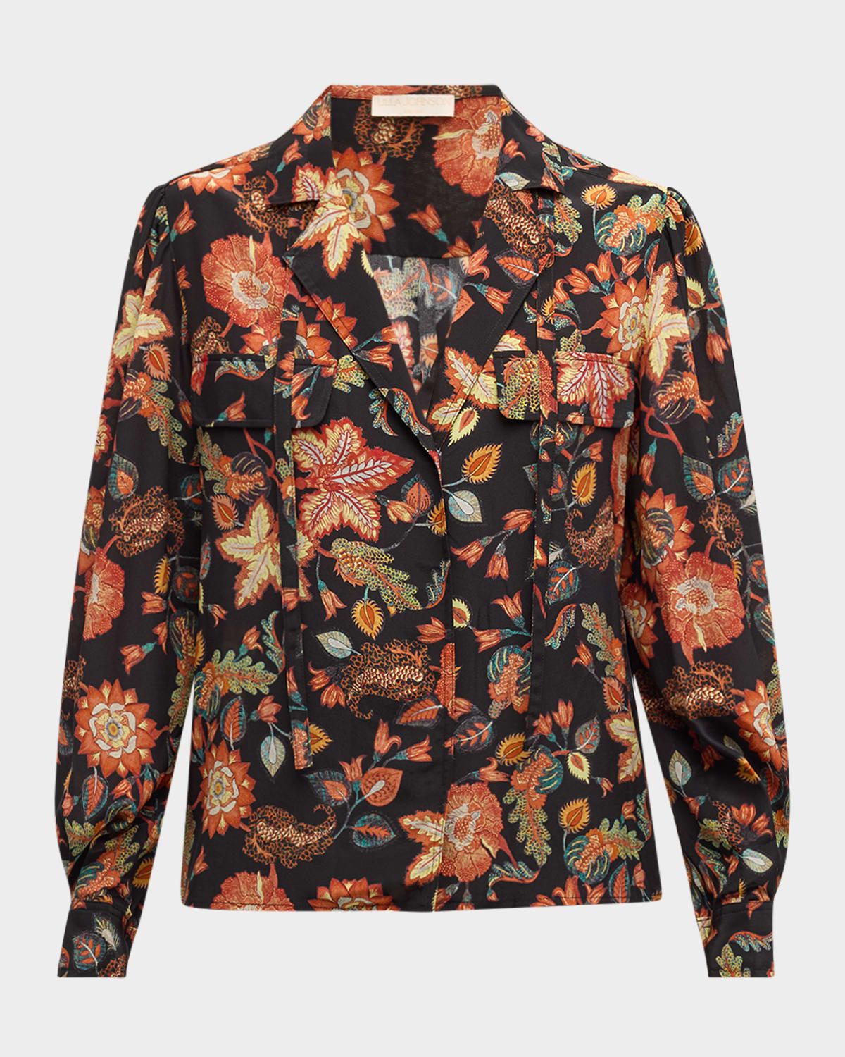 Florian Floral-Print Silk Blouse