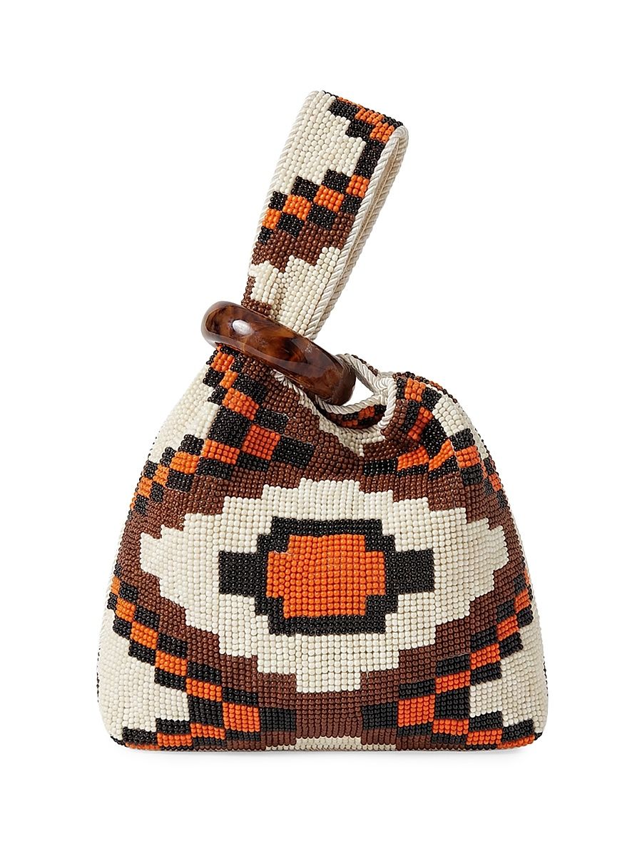 Women's Beaded Swing Clutch - Wine