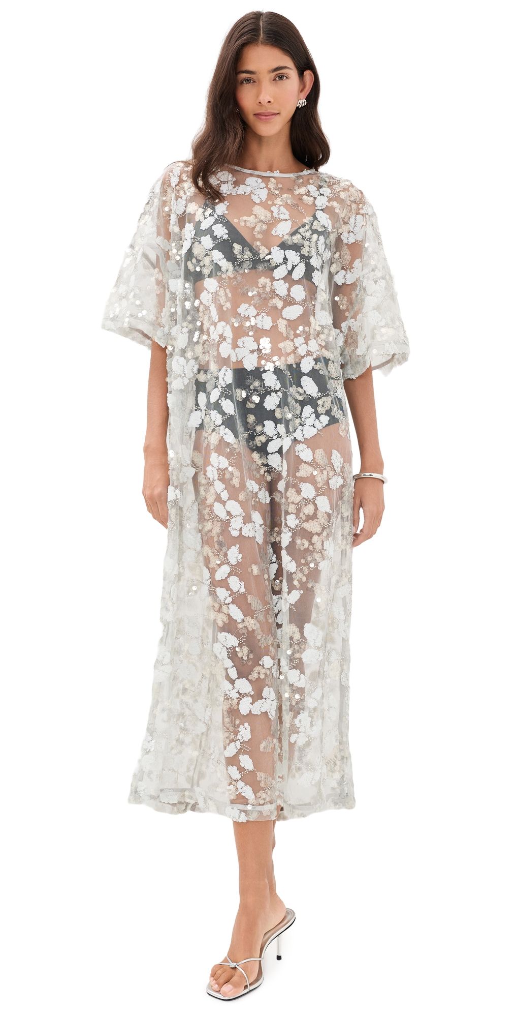 VRG GRL Ivette Sequin Ivy Midi Dress Ivy M