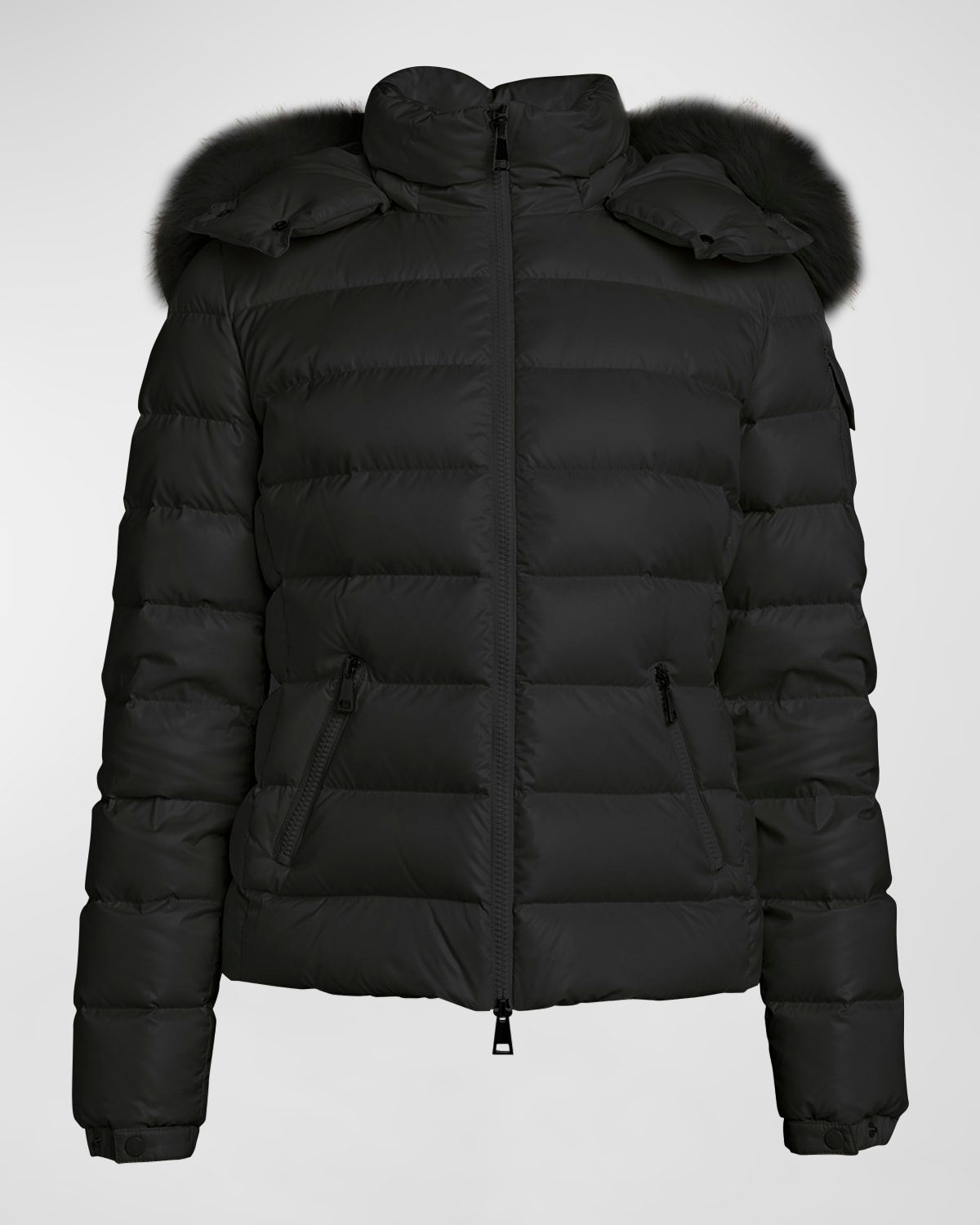 Badyf Faux Fur-Trimmed Hooded Short Down Jacket