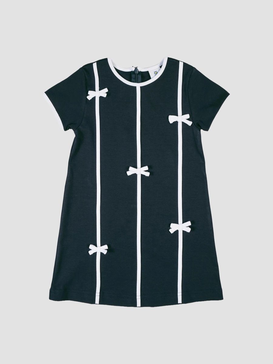 Florence Eiseman Girl's Little Girl's & Girl's Bow-Appliquéd Knit Cotton Dress - Navy Blue - Size 8