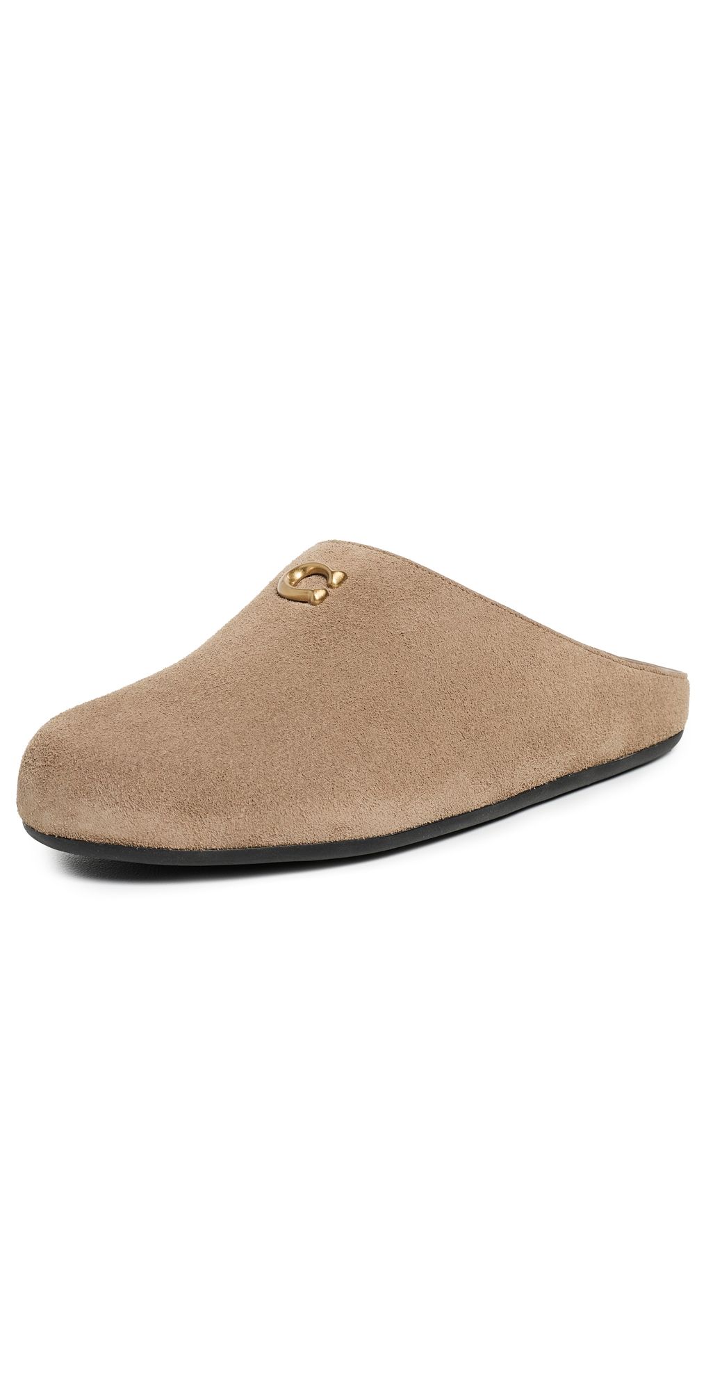 Coach Sculpted C Soft Suede Mules Coconut 8