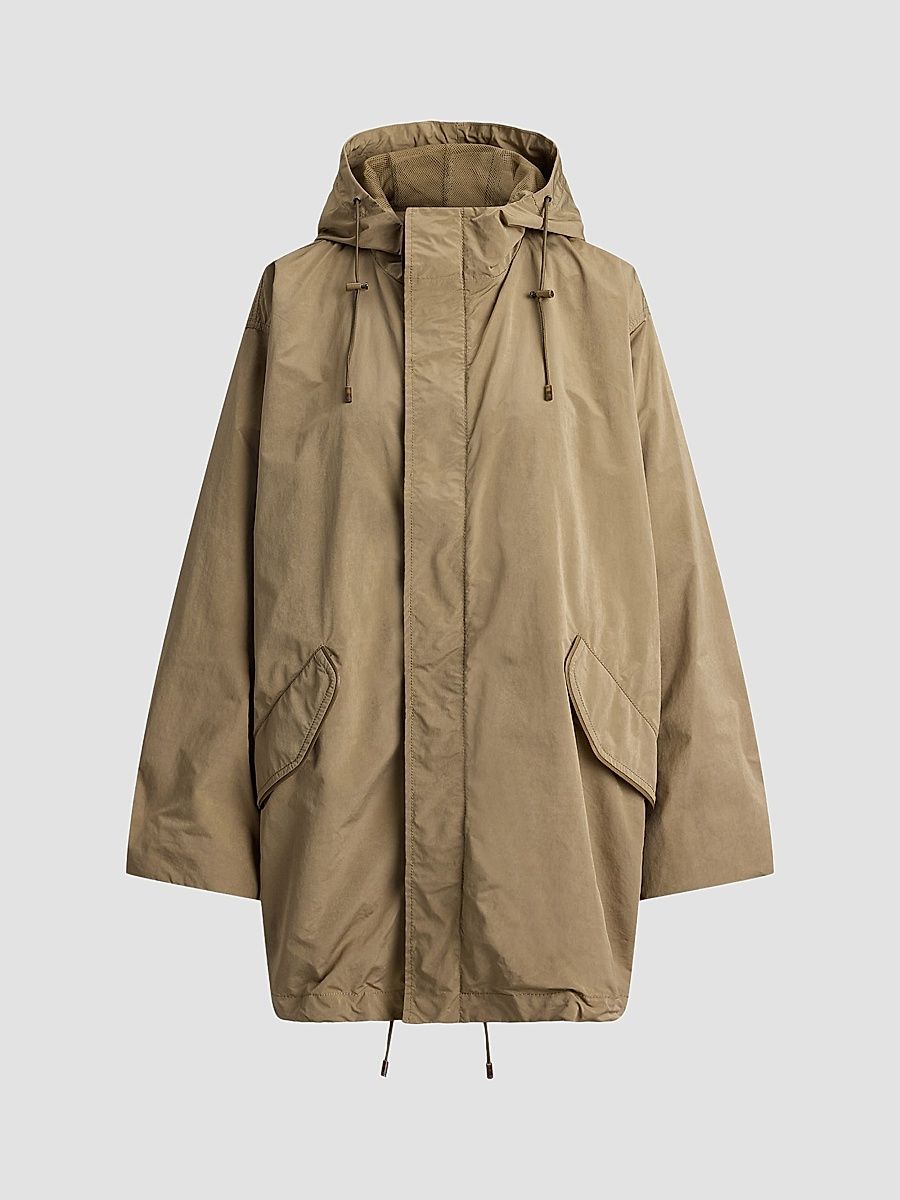 Women's Hurston Peached Hooded Raincoat - Porcini - Size XS