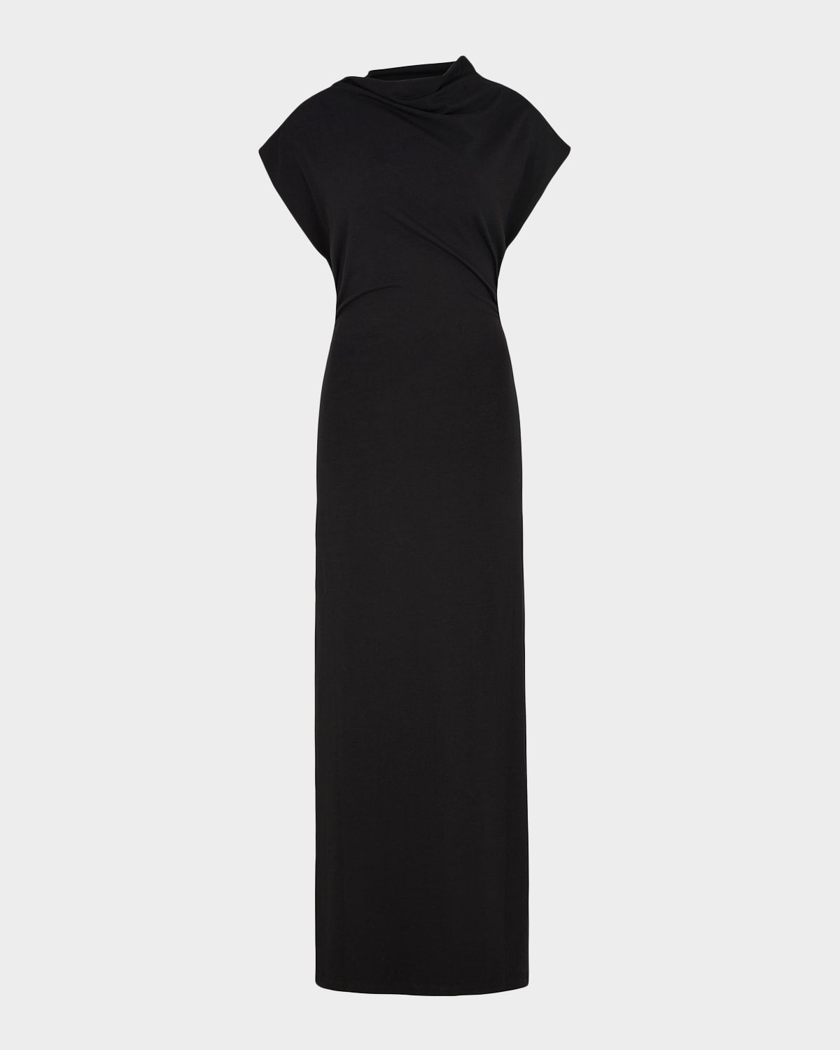 Lola Asymmetric Fitted Maxi Dress