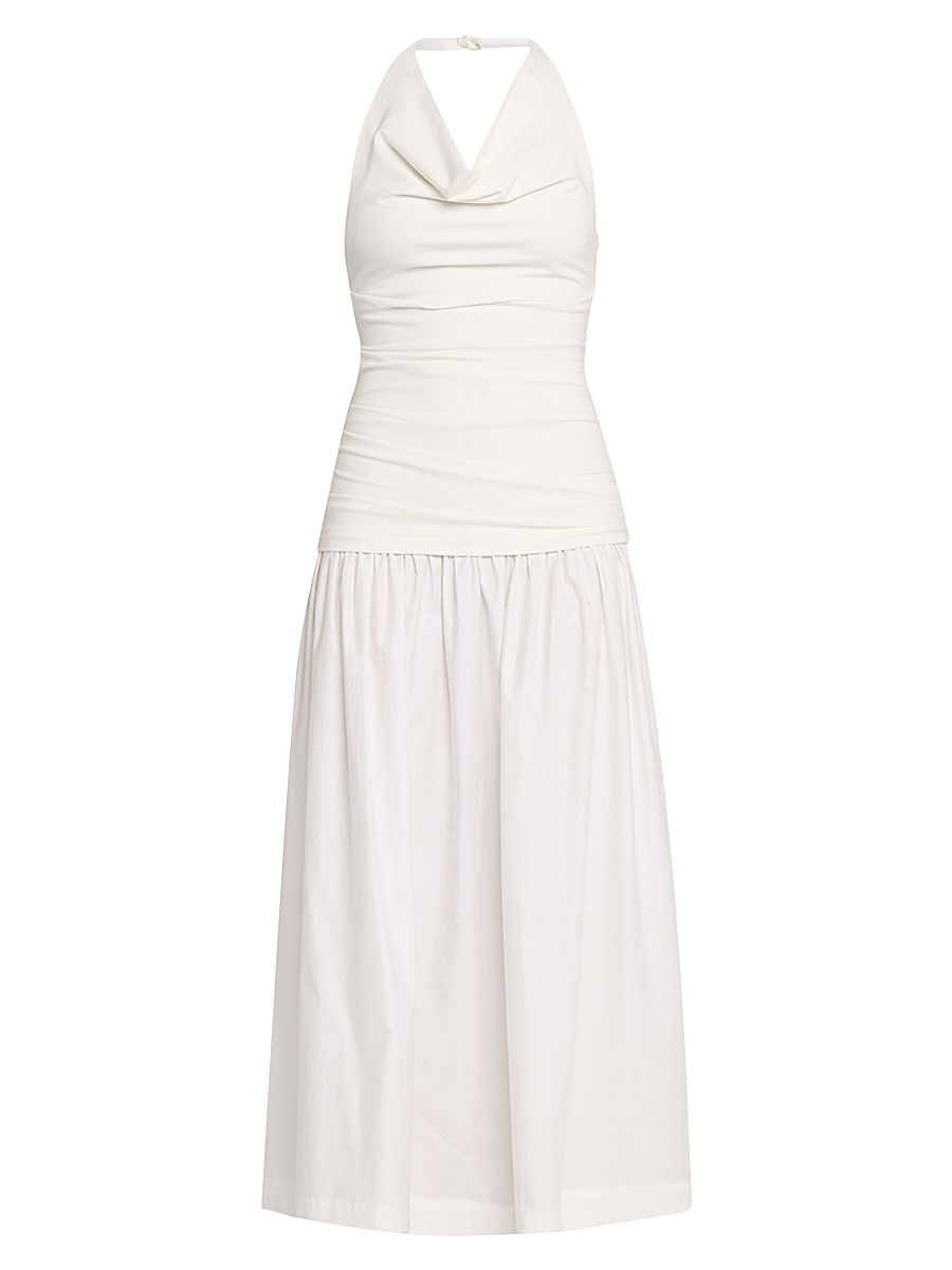 Significant Other Women's Ariya Ruched Maxi Dress - Ivory - Size 4