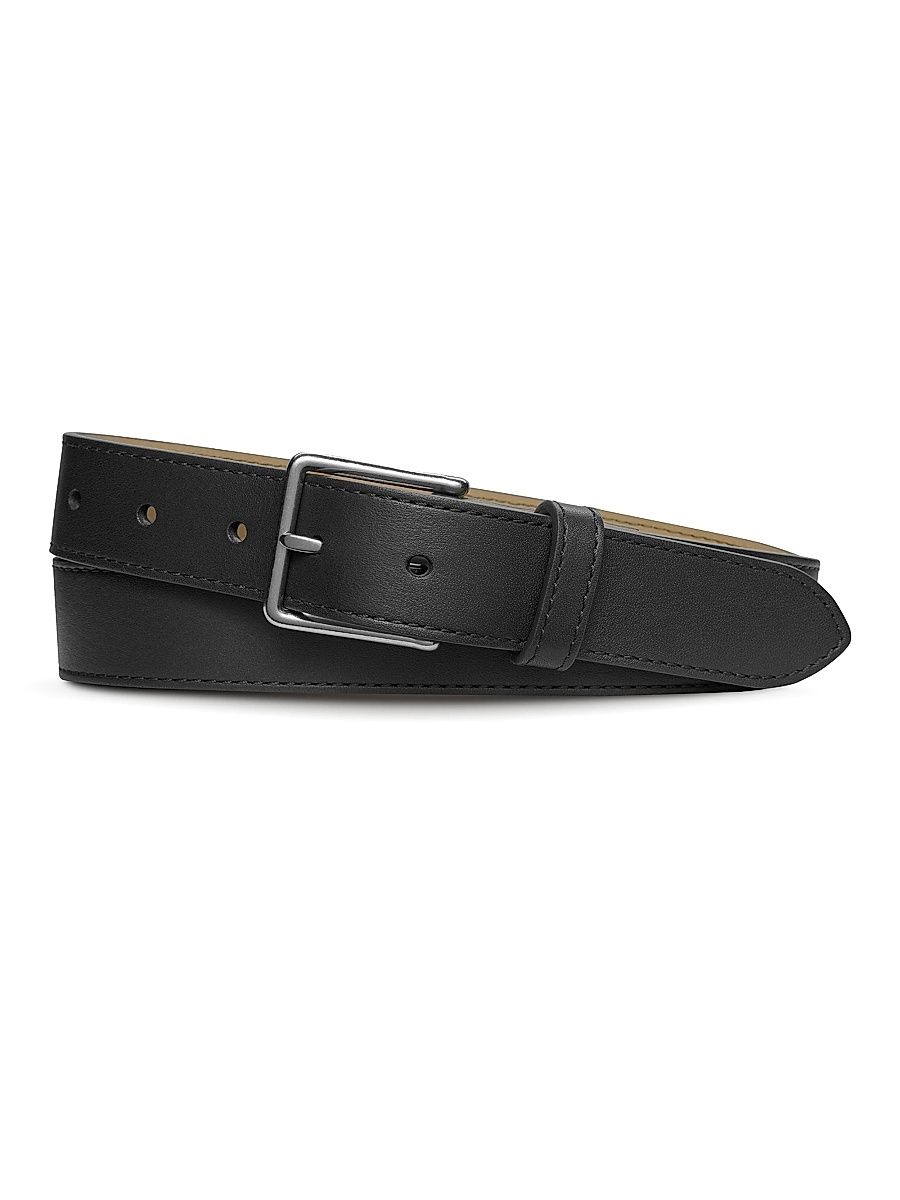 Men's Leather Dress Belt - Black - Size 36