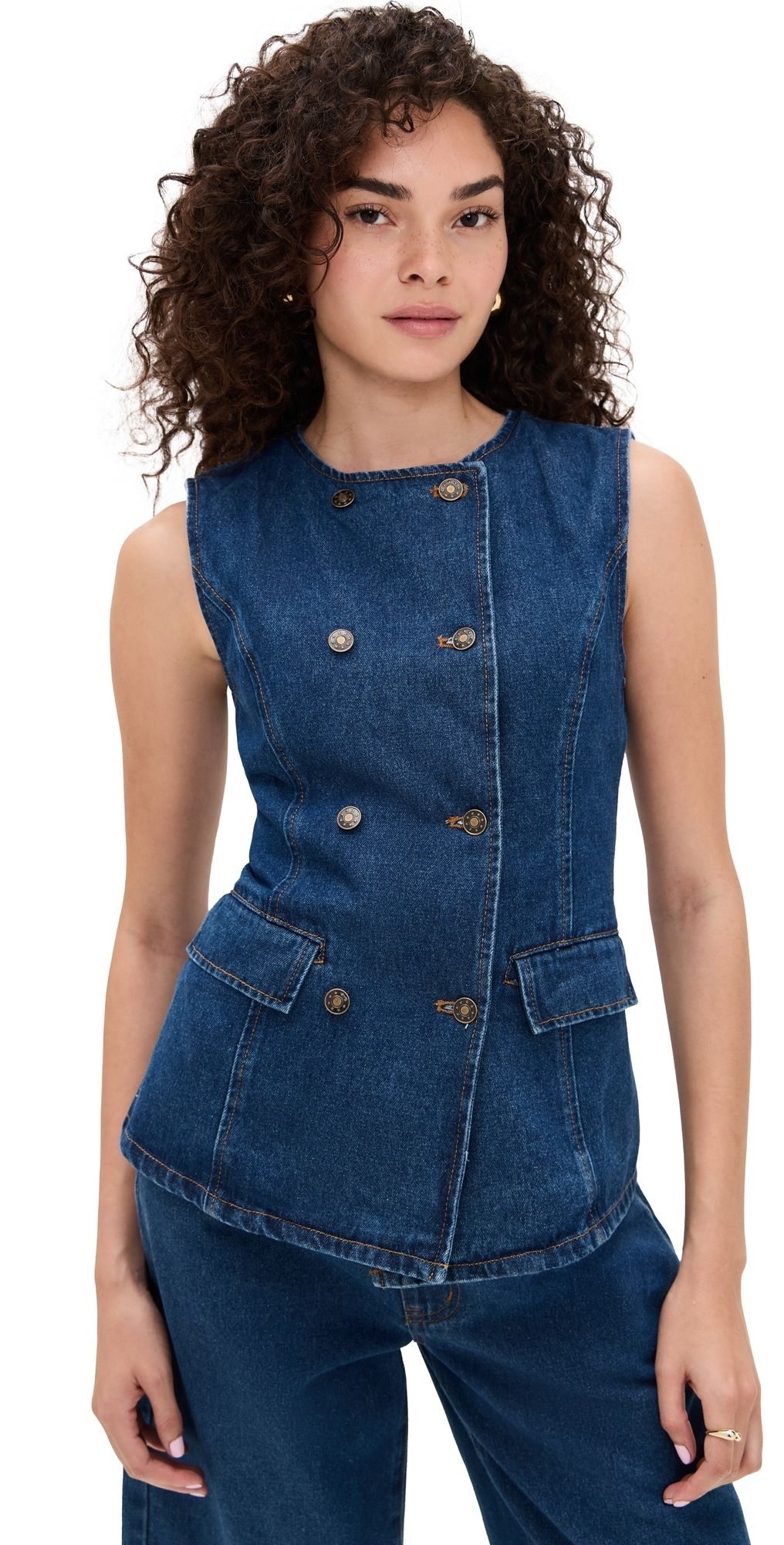 Lioness Femme Vest Dark Denim XS