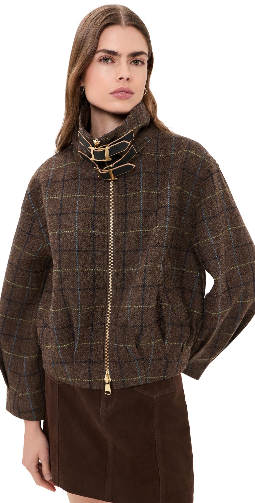 Cara Cara Lorna Wool Jacket Oswald Plaid Army Green XS