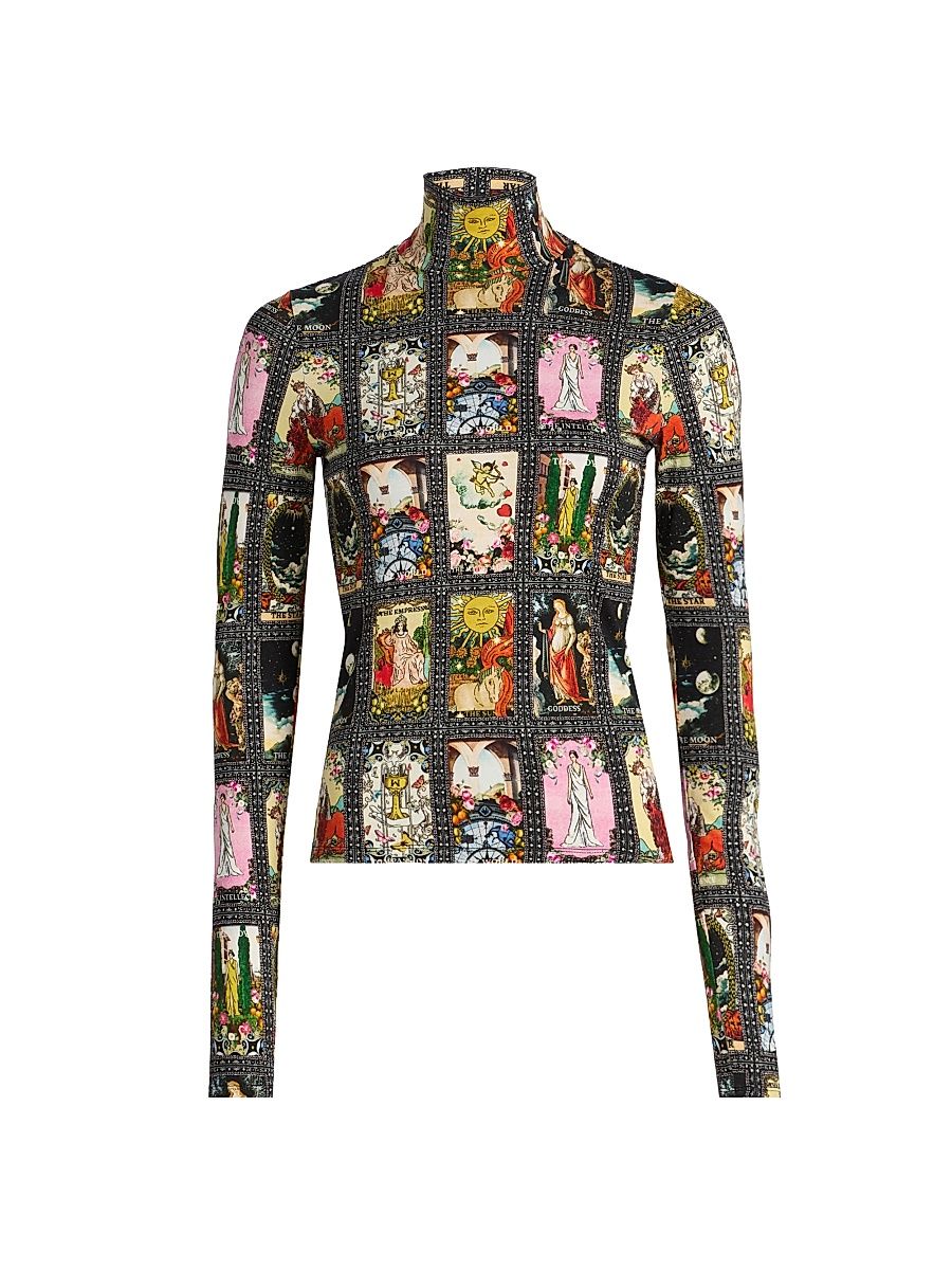 Women's Delaina Tarot Turtleneck Top - Enchanted Tarot - Size XL