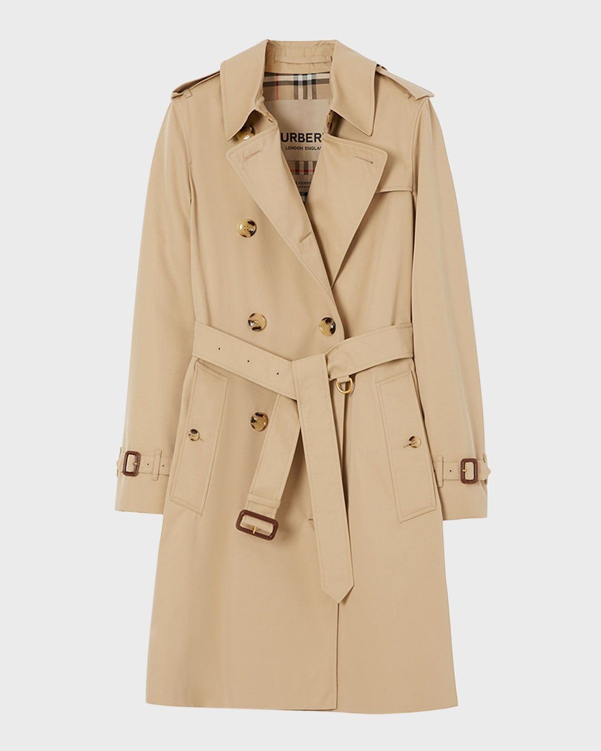 Kensington Organic Belted Double-Breasted Trench Coat