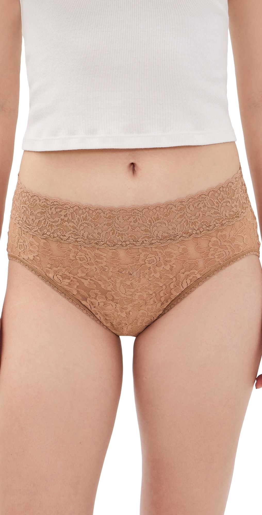 Hanky Panky Signature Lace French Briefs Suntan XS