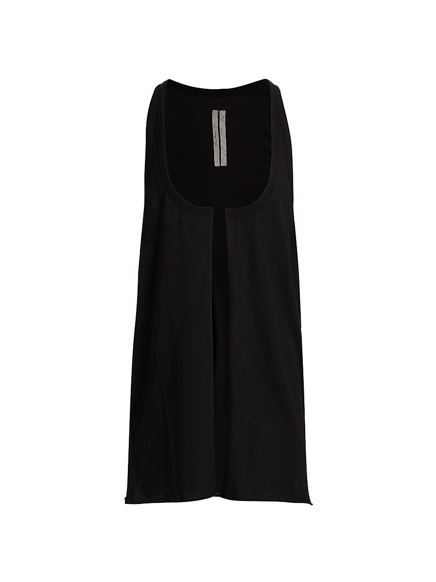 Men's Pony Open-Front Cotton Tank - Black - Size XXL