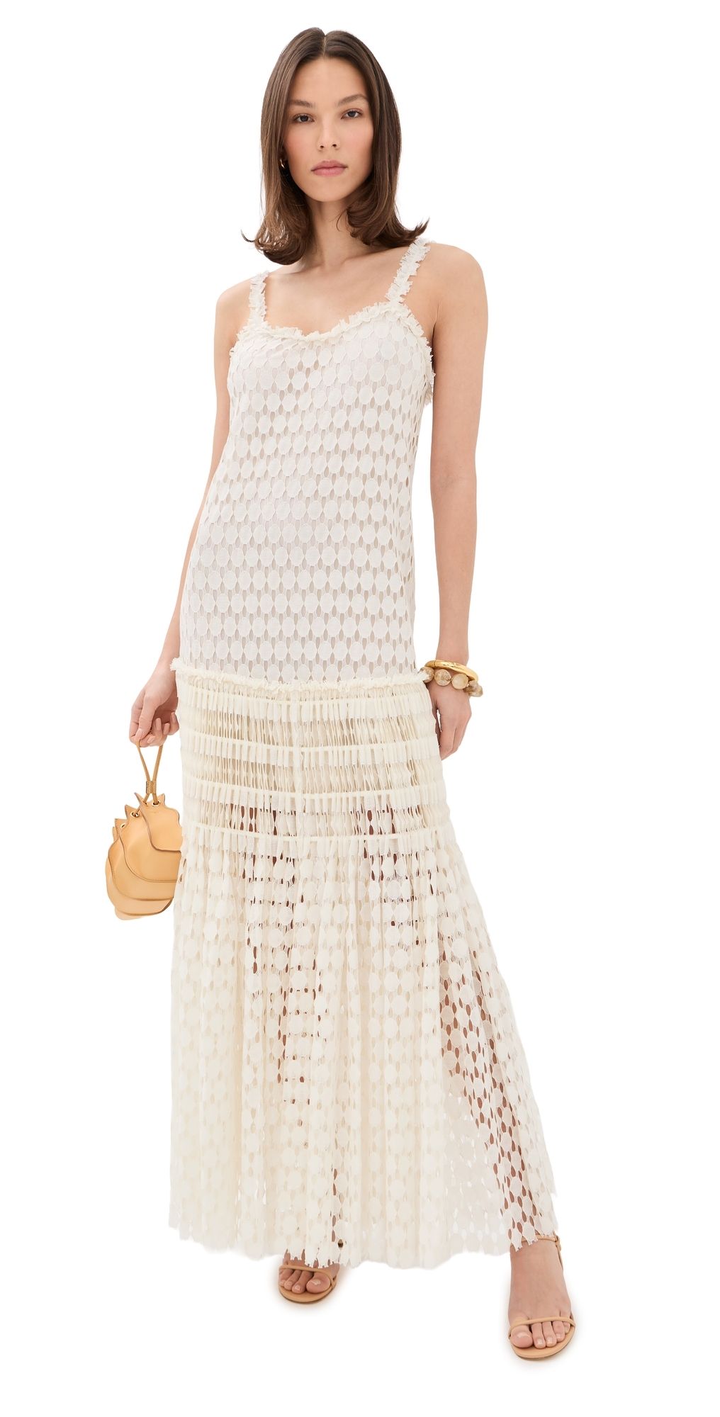 Ulla Johnson Sigrid Lace Sleeveless Gown Chalk 4