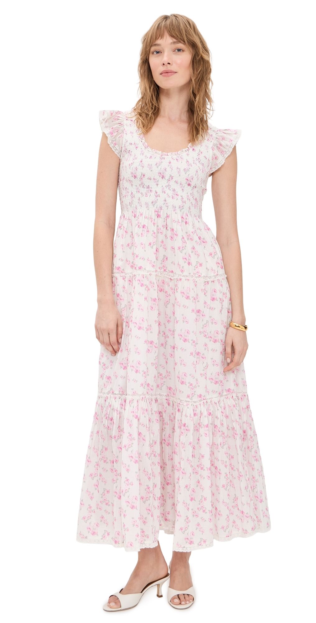 LoveShackFancy Chessie Dress Rustic Orchid M