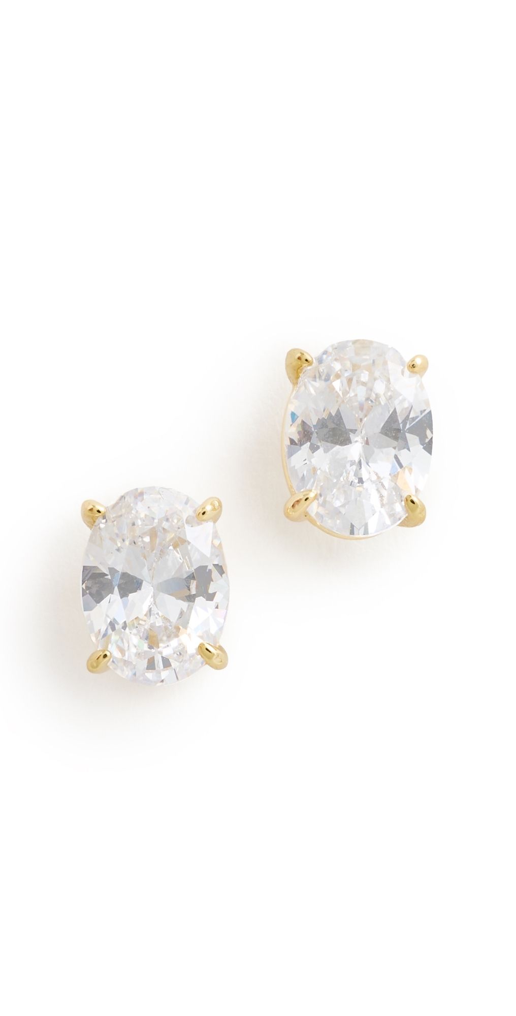 SHASHI Oval Studs Gold One Size