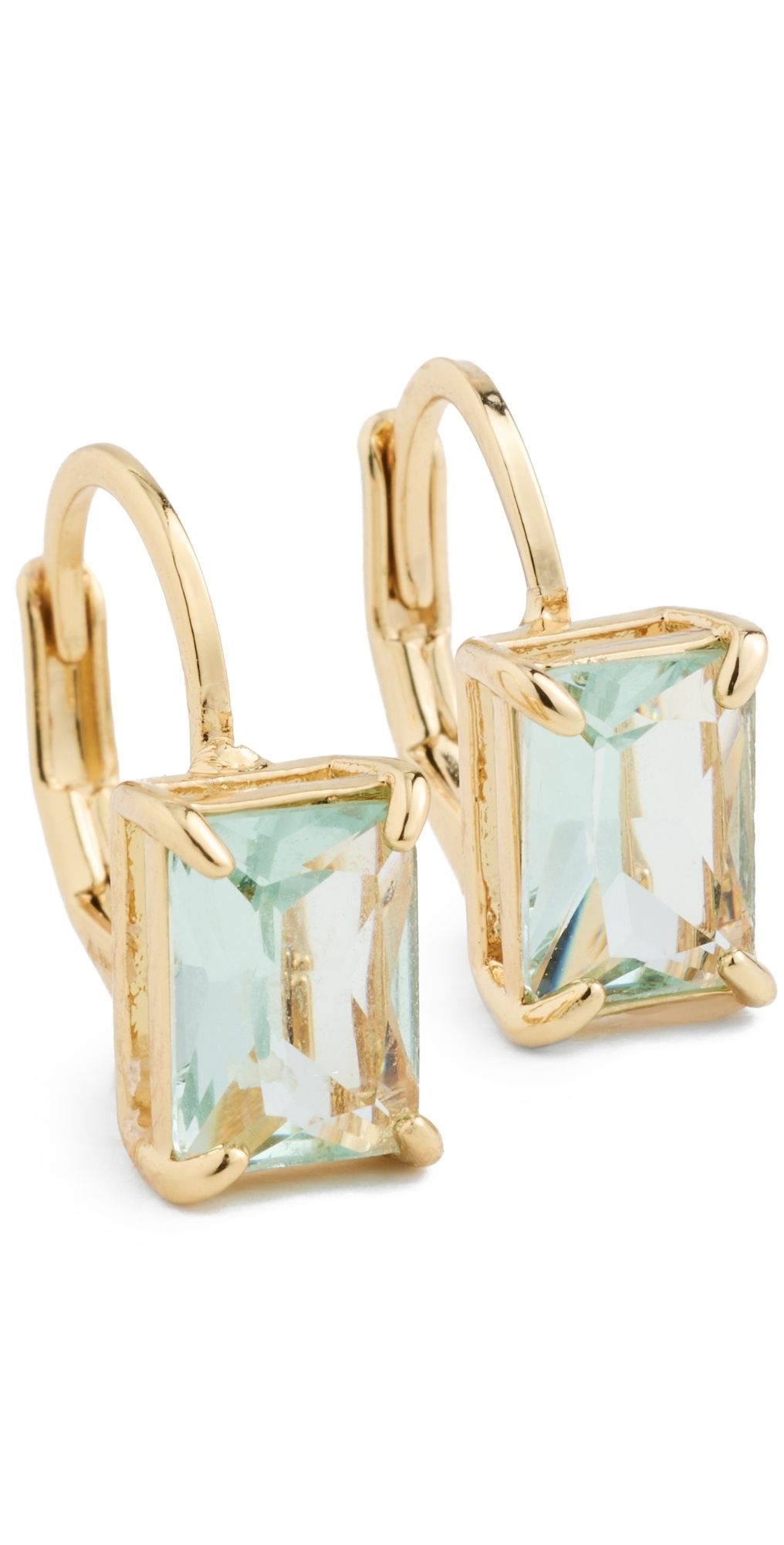 Clare V. Bijoux Lever Back Earrings Mint One Size