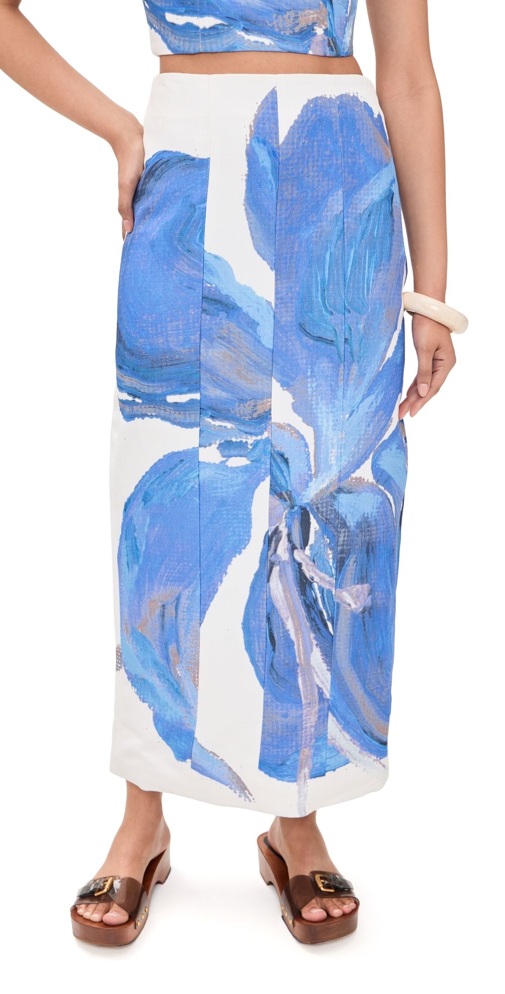 Significant Other Rumi Midi Skirt Spliced Bloom 12