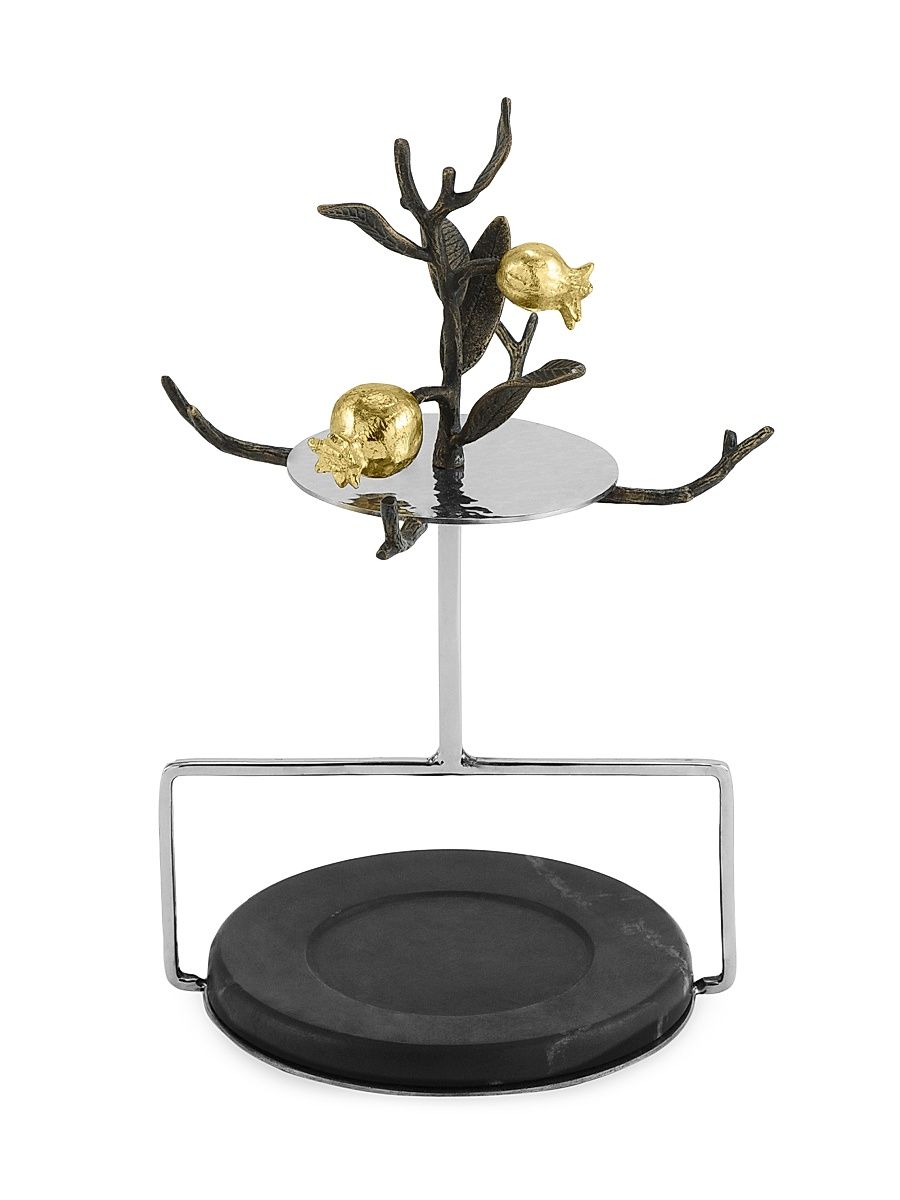 Pomegranate Teacups, Saucers & Stand Demi Set