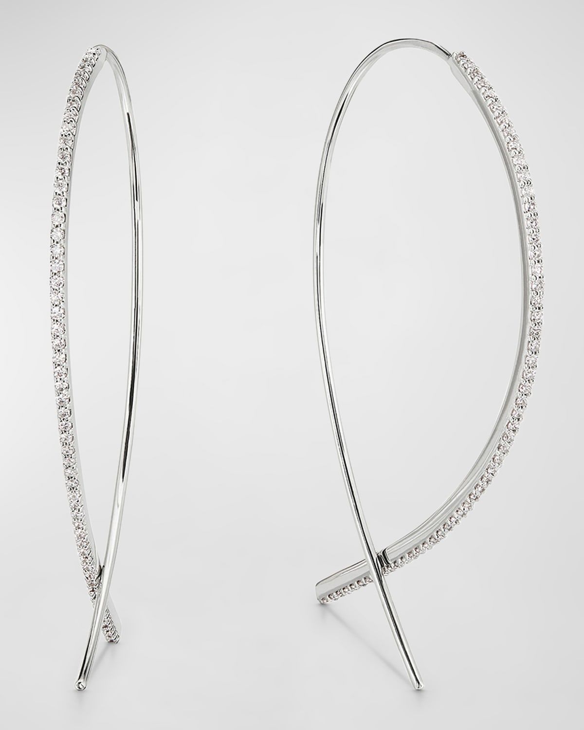 Flawless Diamond Upside-Down Hoop Earrings