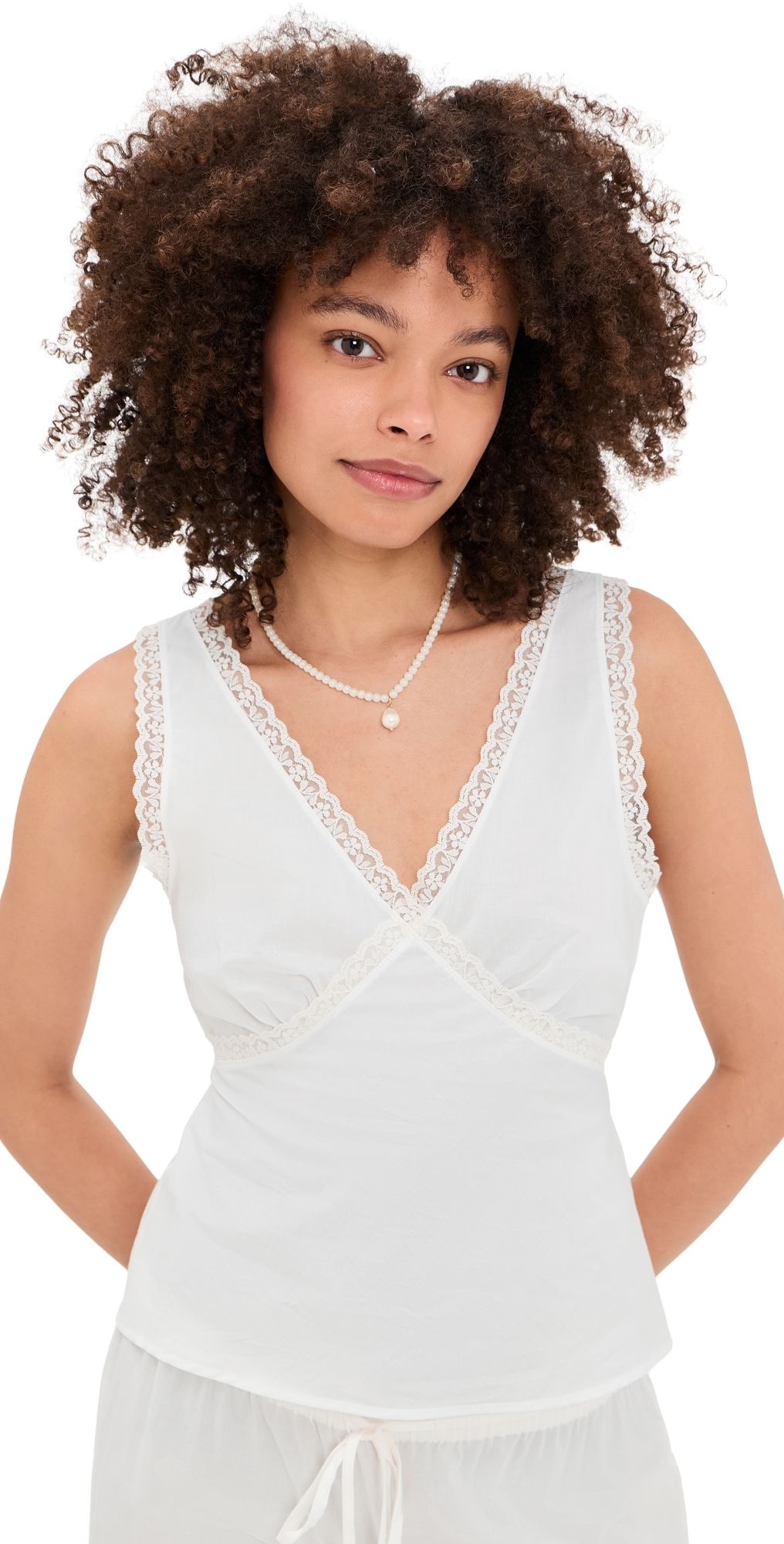 COUCOU The Iris Tank White M