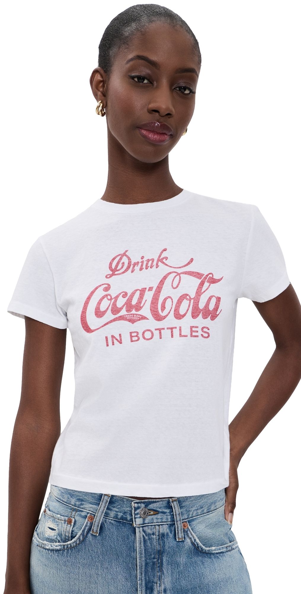 RE/DONE Coke In Bottles Classic Tee Optic White S