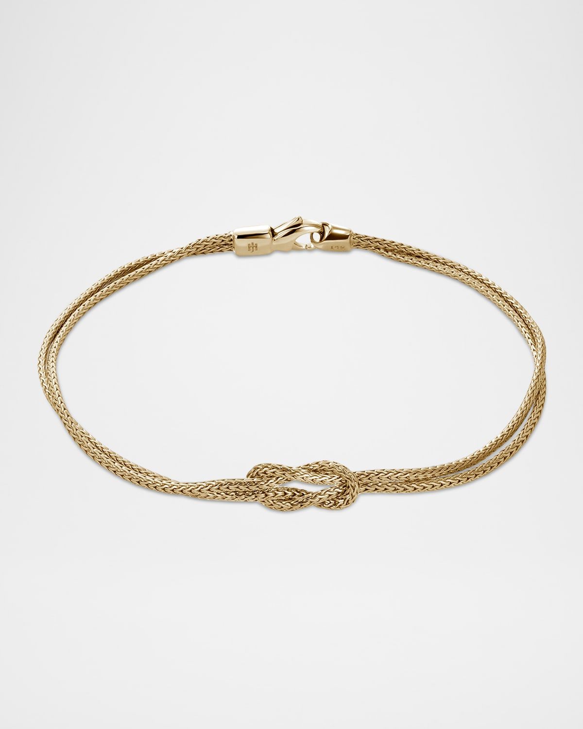 Love Knot 14K Yellow Gold Chain Bracelet, 1.8mm
