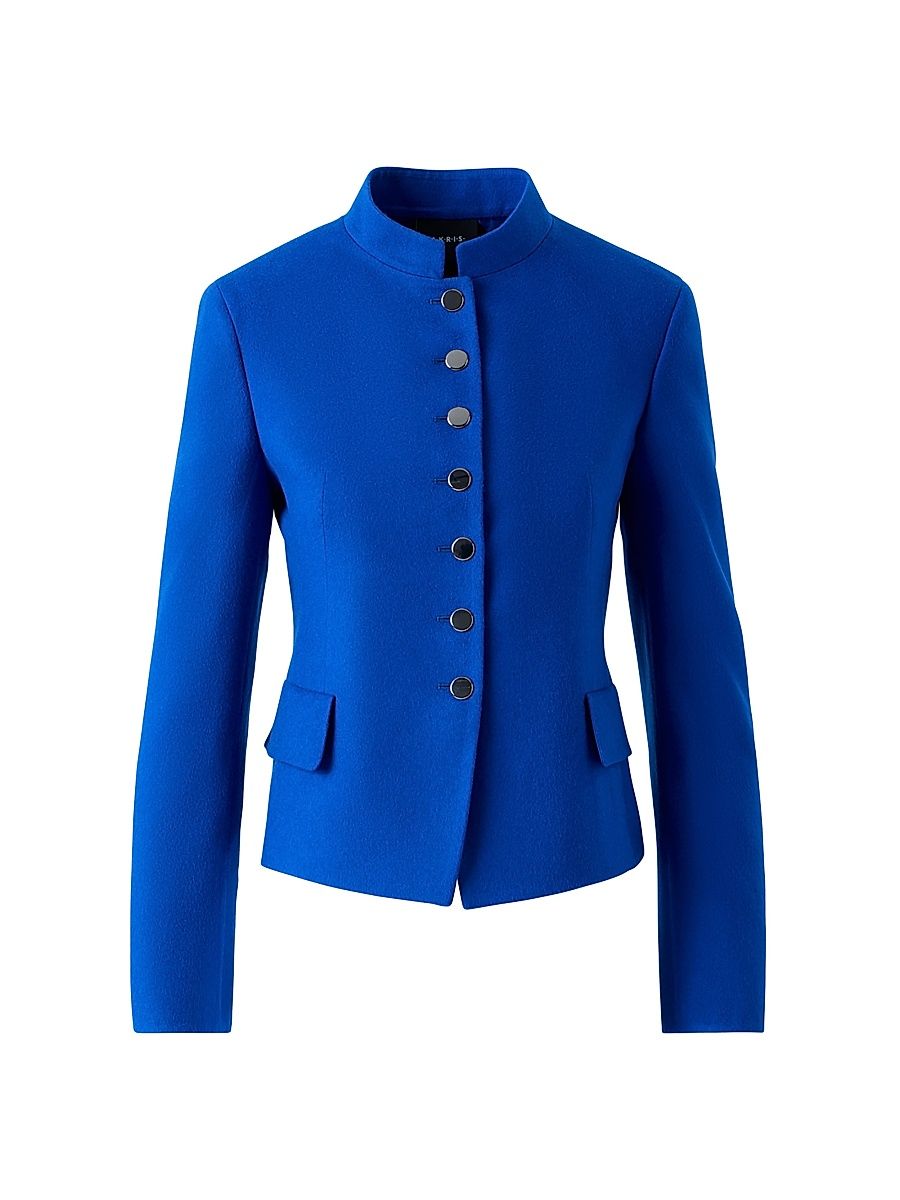 Women's Deva Wool Flannel Blazer - Royal Blue - Size 2