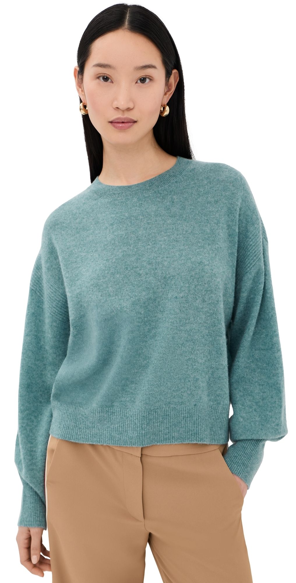 Le Kasha Modena Brushed Cashmere Sweater Mineral Green M/L